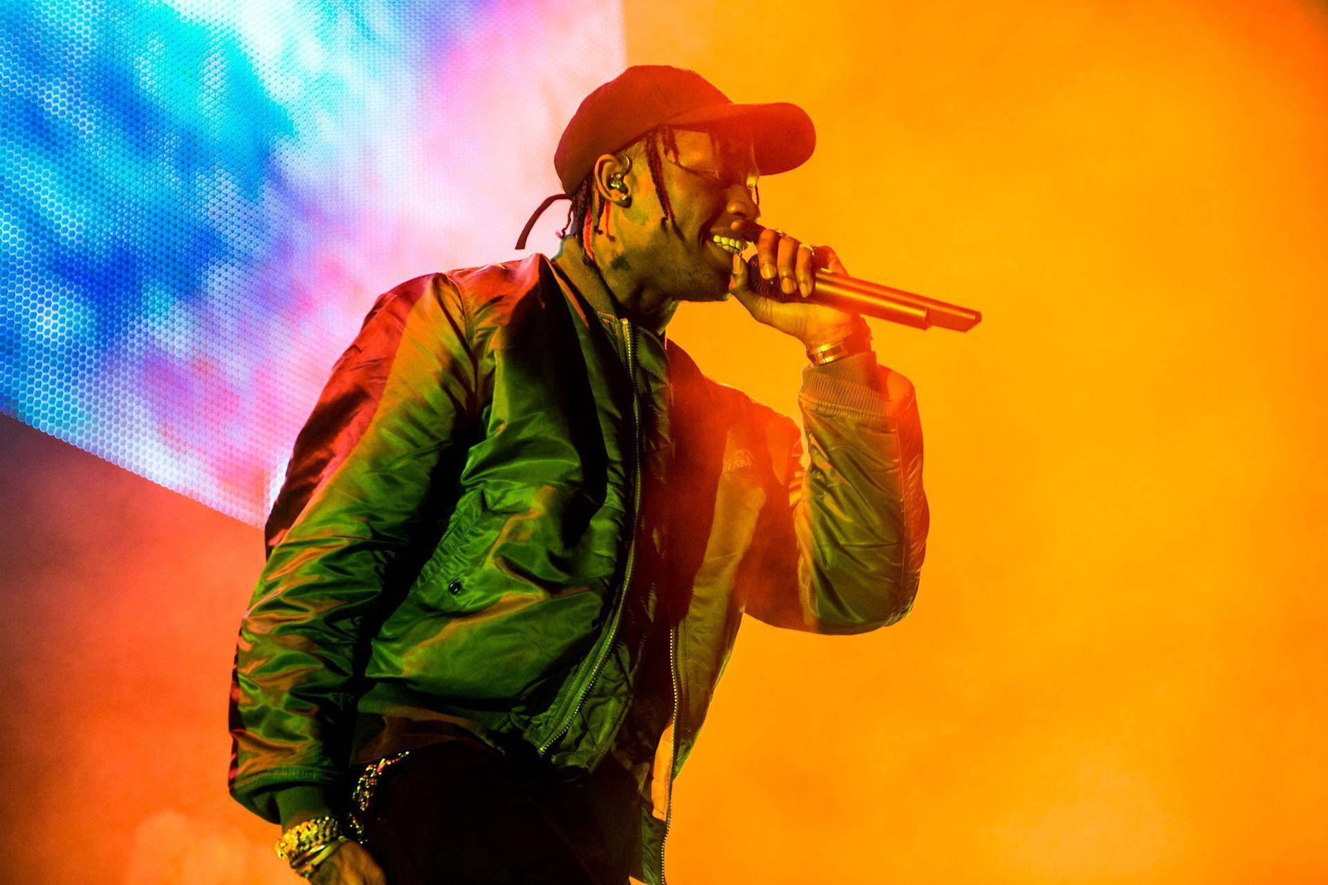 Travis Scott demonstrates his success and the bright future ahead. Wallpaper