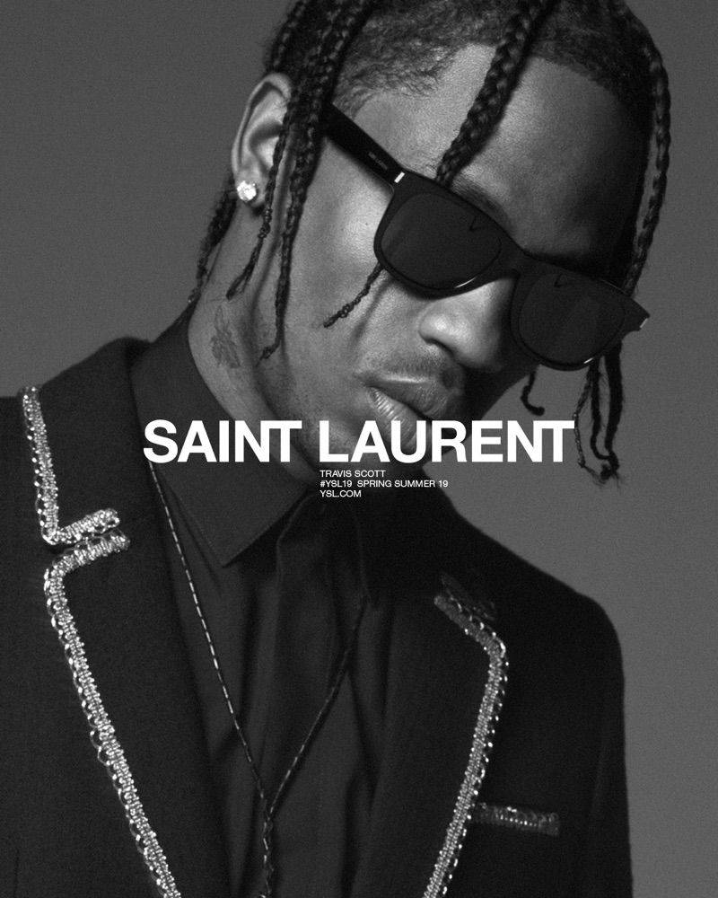 Travis Scott Wearing Saint Laurent Wallpaper