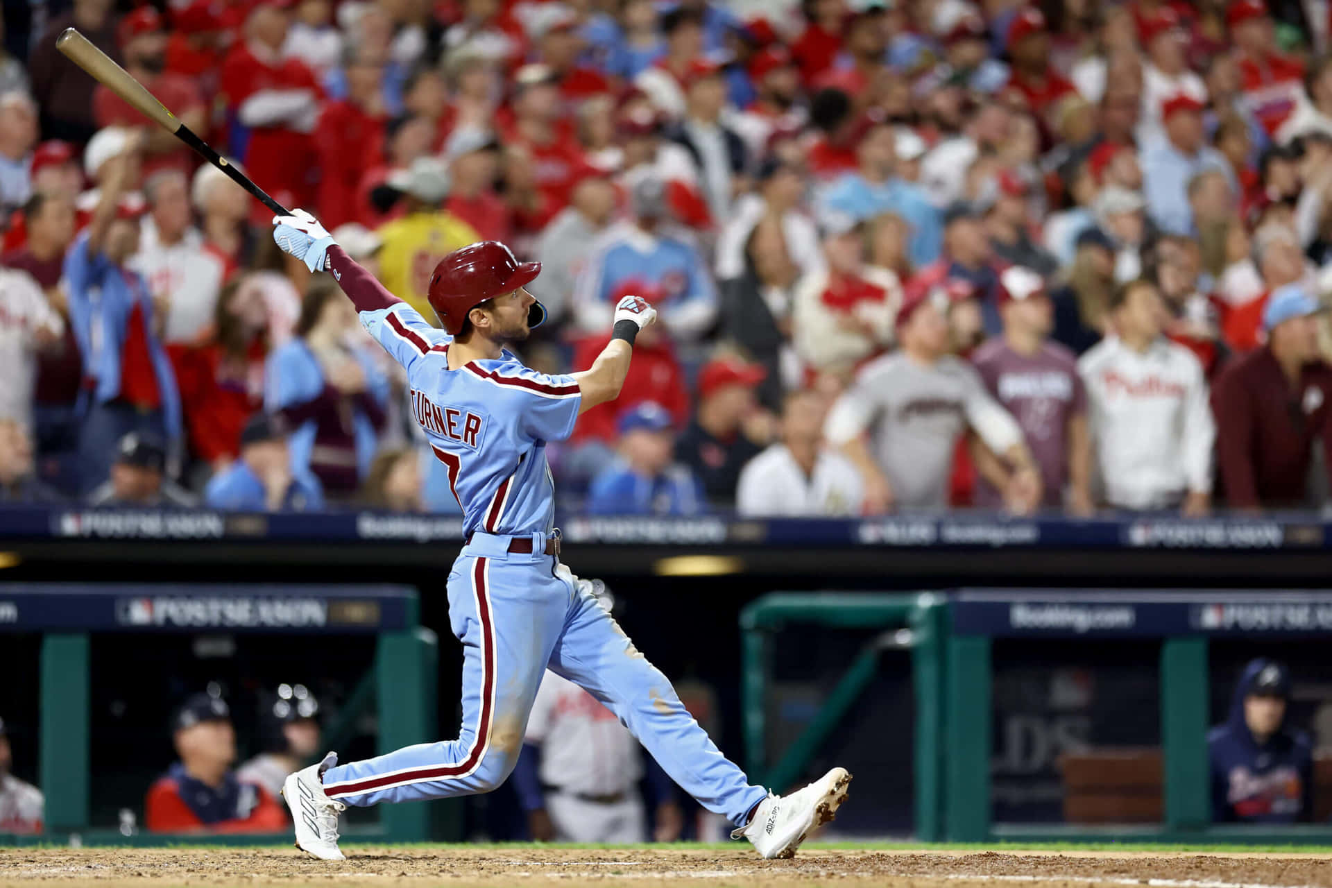 Trea Turner Phillies Baseball Lyönti Taustakuva