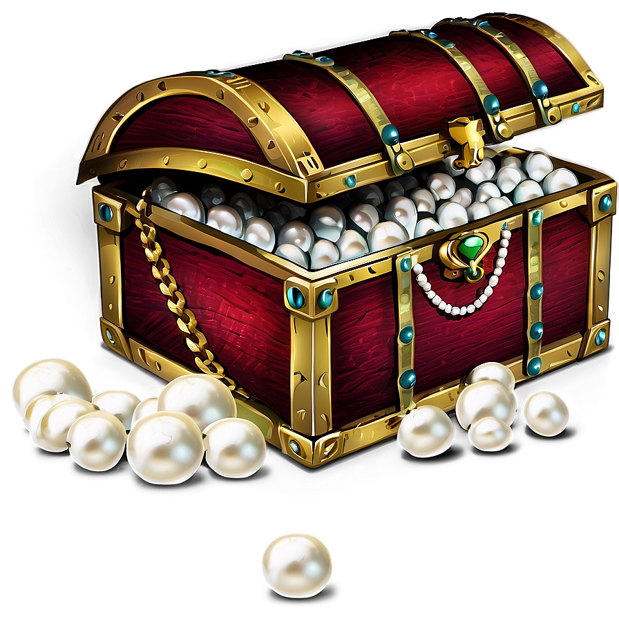 Treasure Chest With Pearls Png 98 PNG
