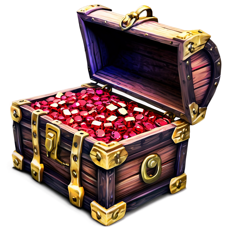 Treasure Chest With Rubies Png Dip55 PNG