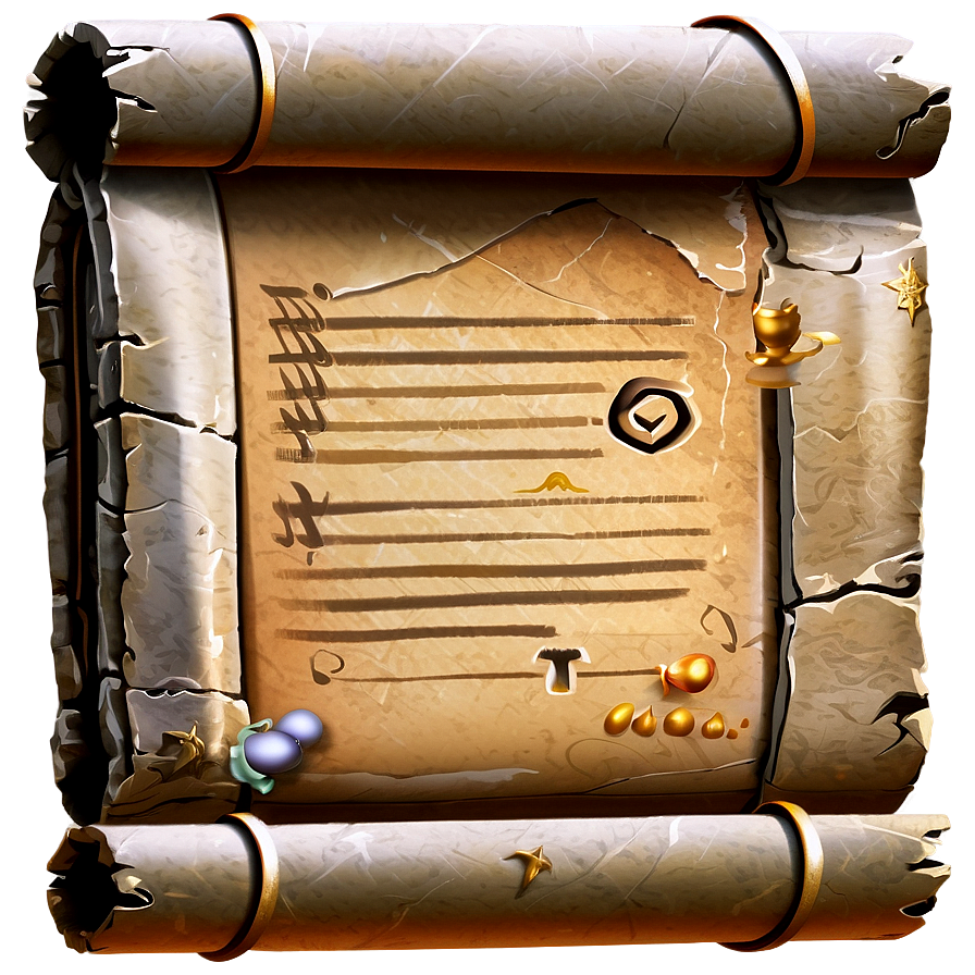 Treasure Map Scroll Png Ads PNG