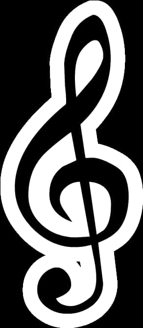 Treble Clef Tattoo Design PNG