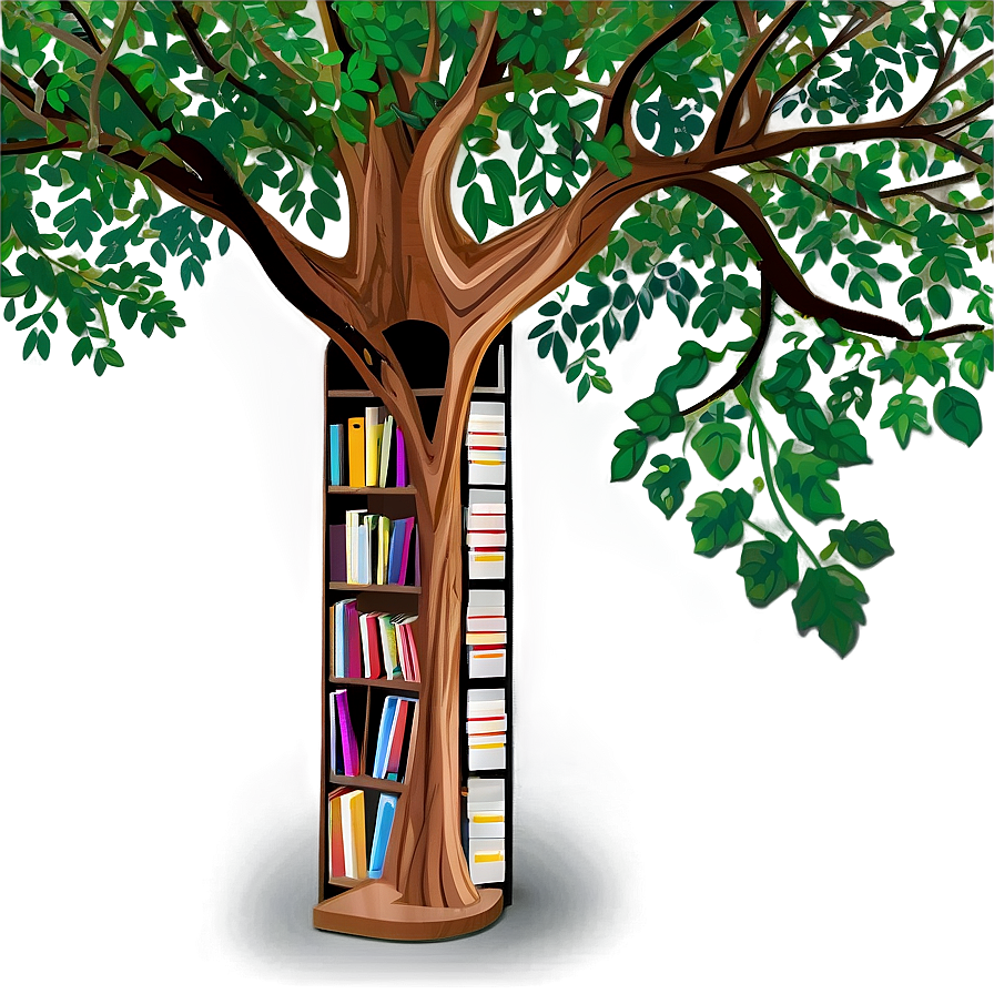 Tree Bookshelf Png Wit31 PNG
