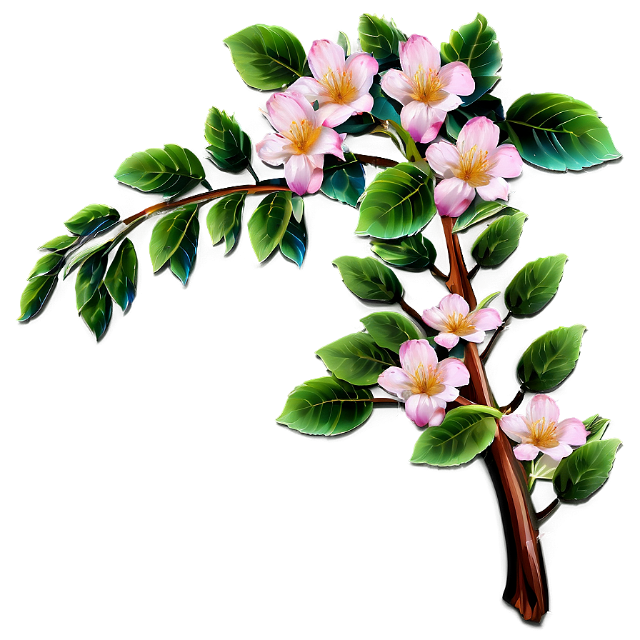 Tree Branch With Flowers Png Aev PNG