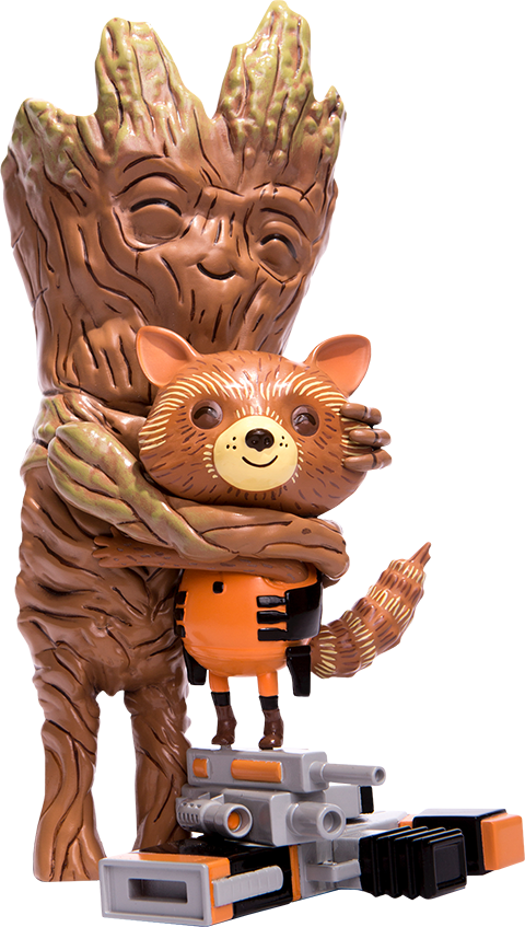 Tree Creatureand Space Raccoon Figurines SVG