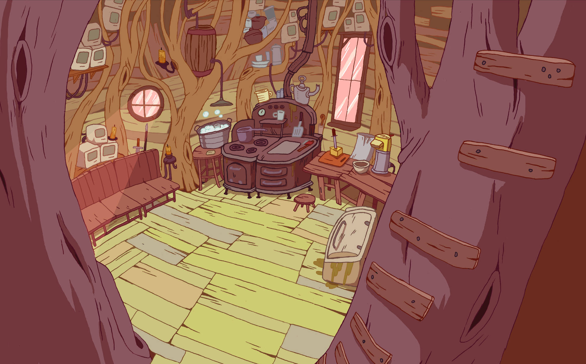 Tree Fort Indoors Adventure Time Laptop Picture