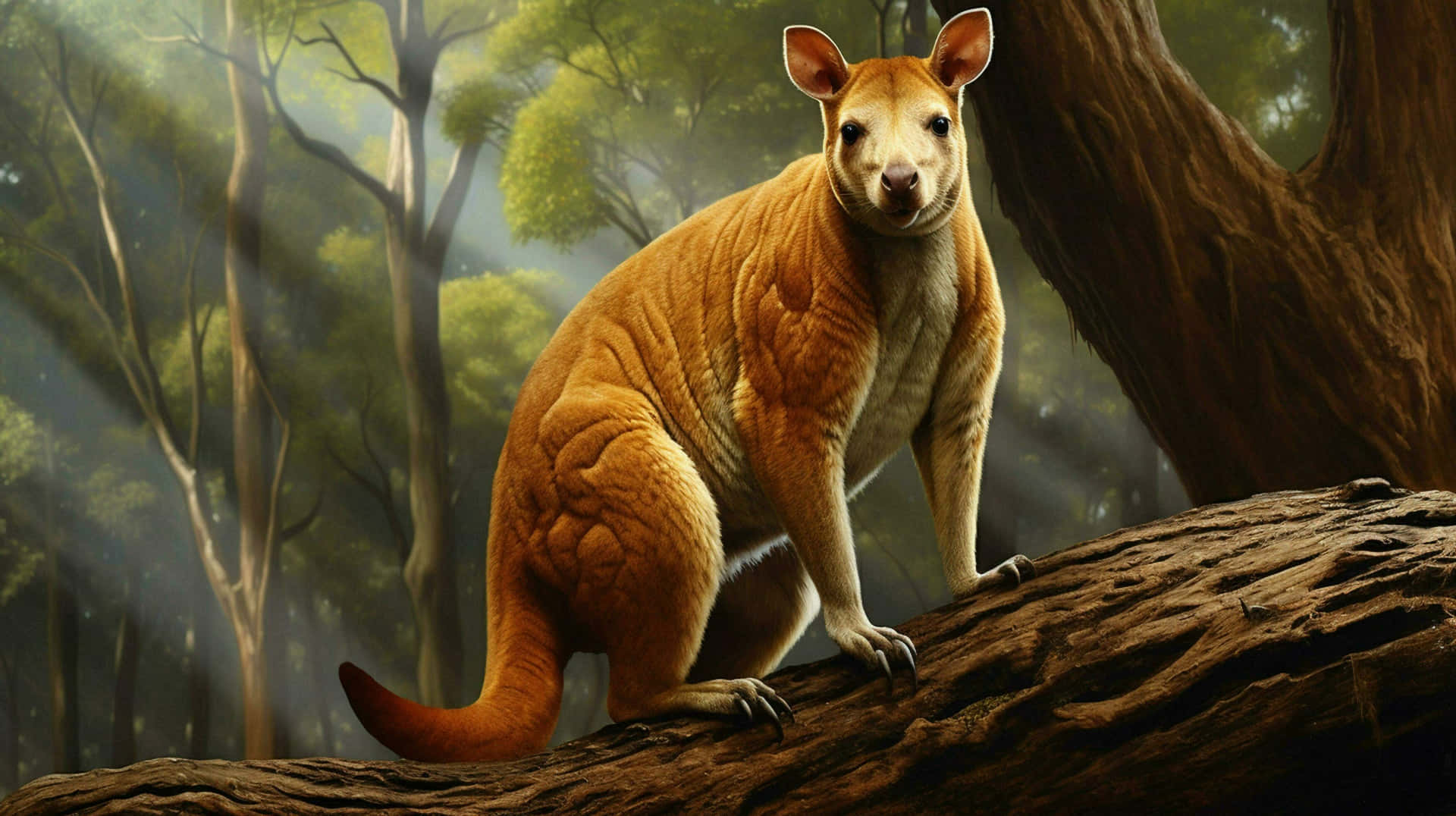 Tree Kangarooin Natural Habitat Wallpaper