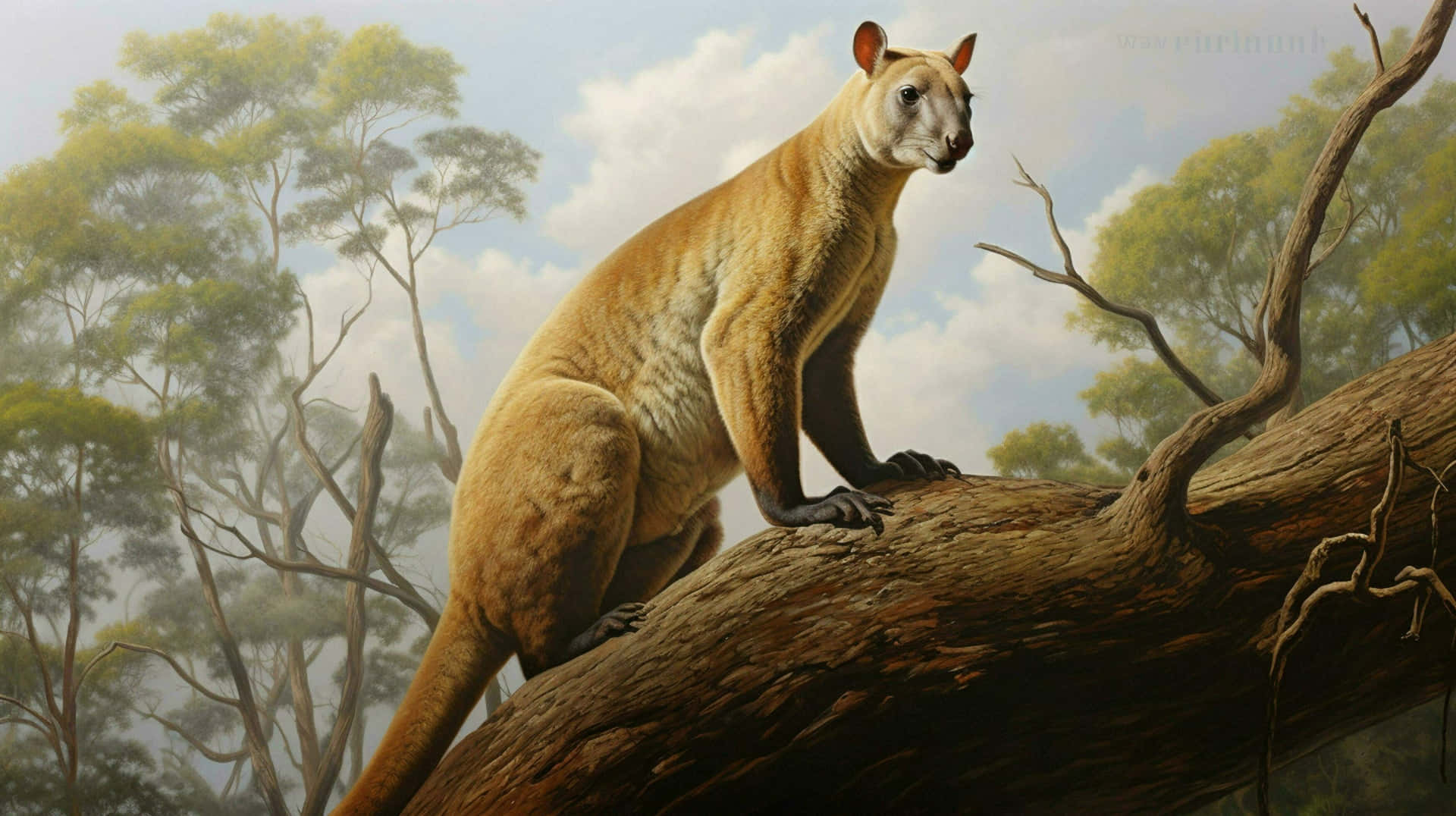 Tree Kangarooin Natural Habitat Wallpaper