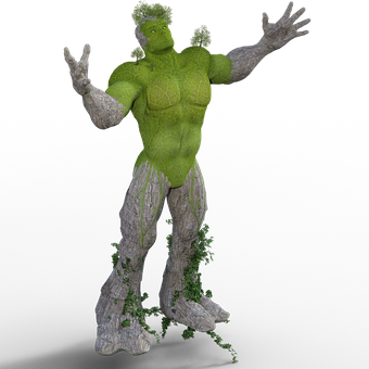 Tree Man Figure3 D Model PNG