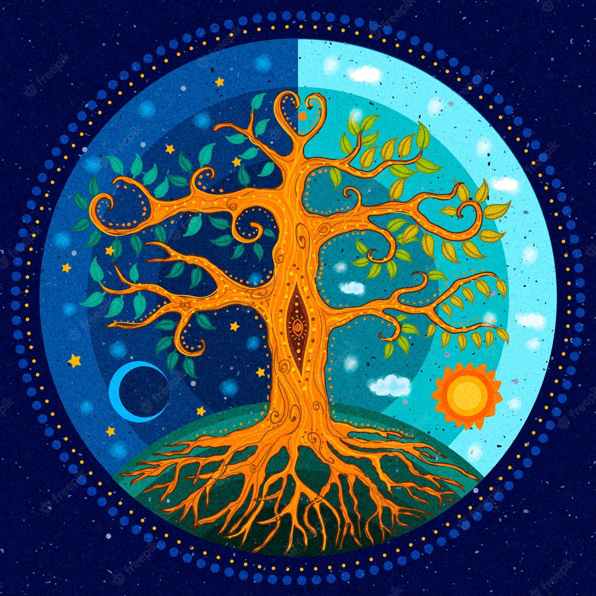 Tree Of Life Drawing Wallpaper