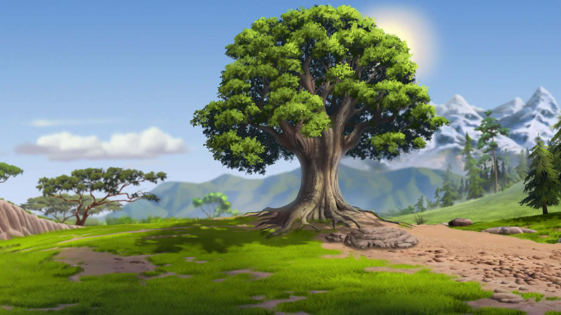 Large Tree Of Life Outdoors Wallpaper