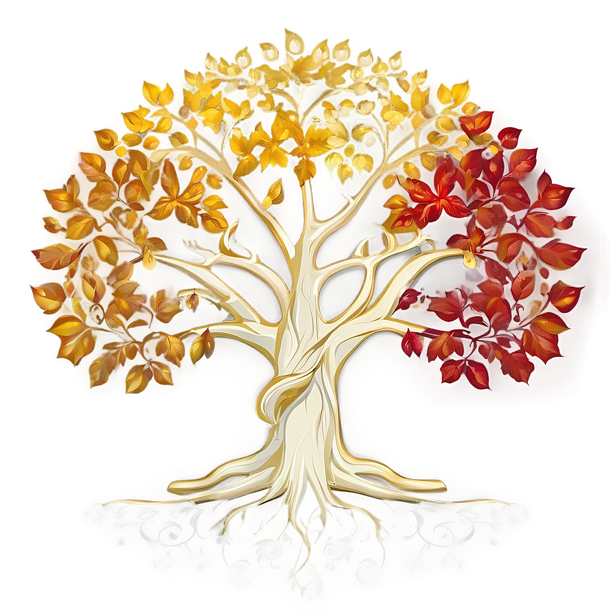 Tree Of Life In Autumn Colors Png Jnl PNG