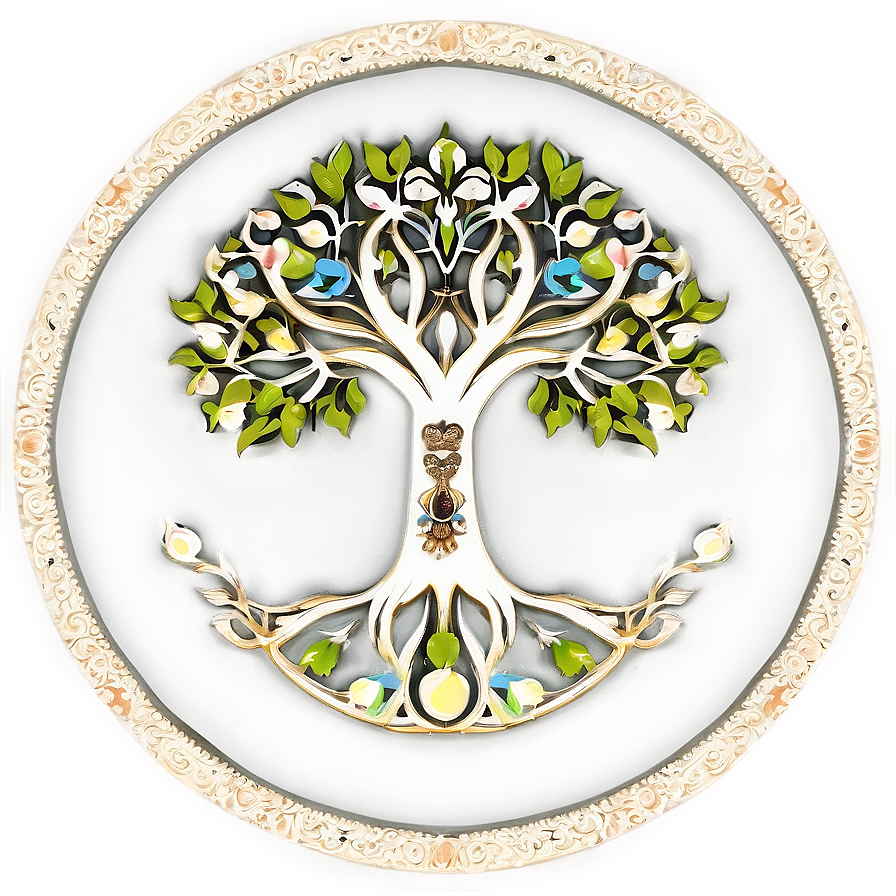 Tree Of Life In Circular Frame Png 06122024 PNG