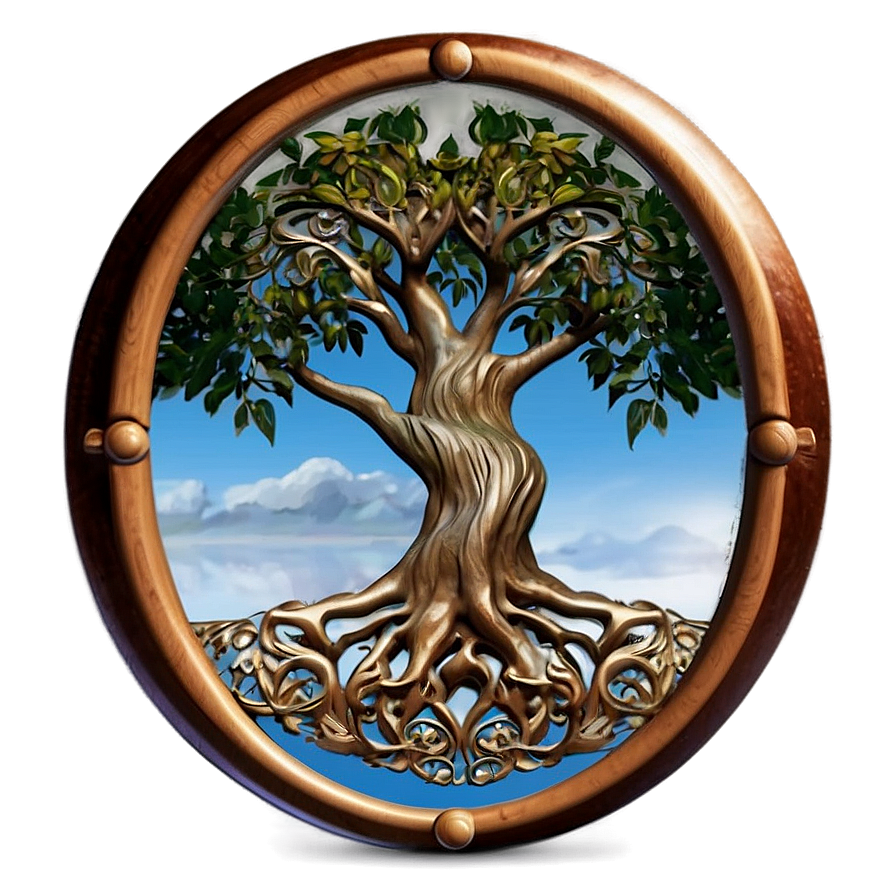 Tree Of Life In Circular Frame Png 39 PNG