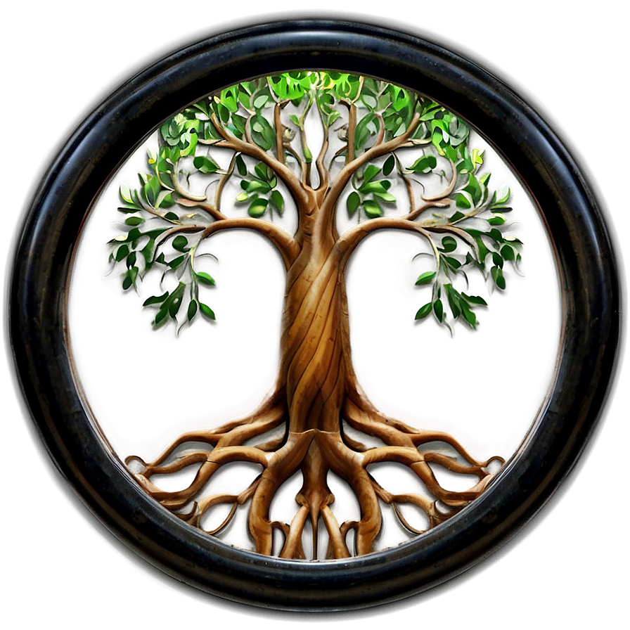 Tree Of Life In Circular Frame Png Bee PNG