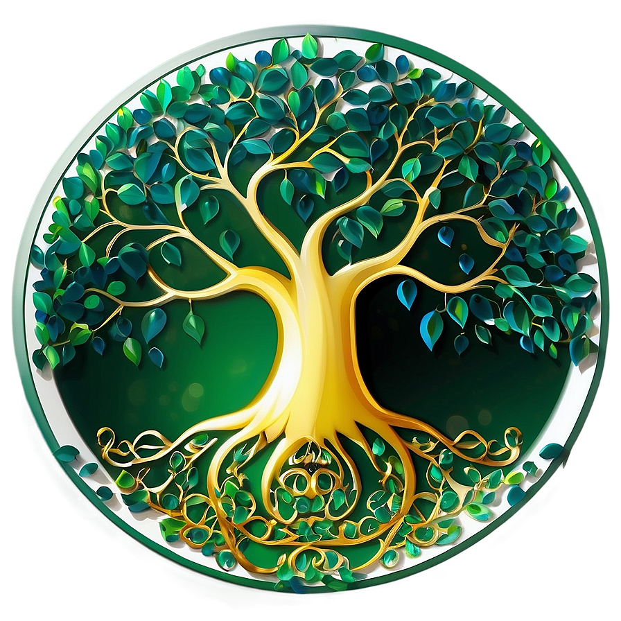 Tree Of Life In Eco Green Style Png Kvd62 PNG