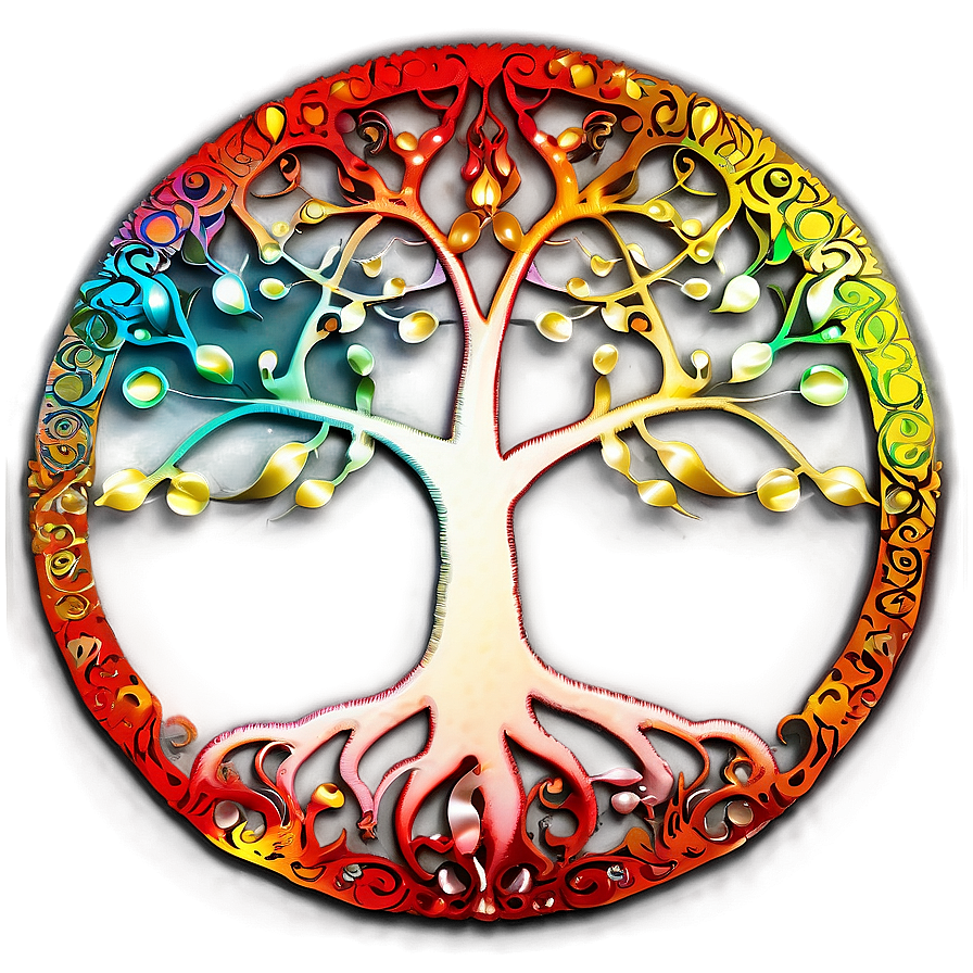 Tree Of Life In Fiery Colors Png 84 PNG