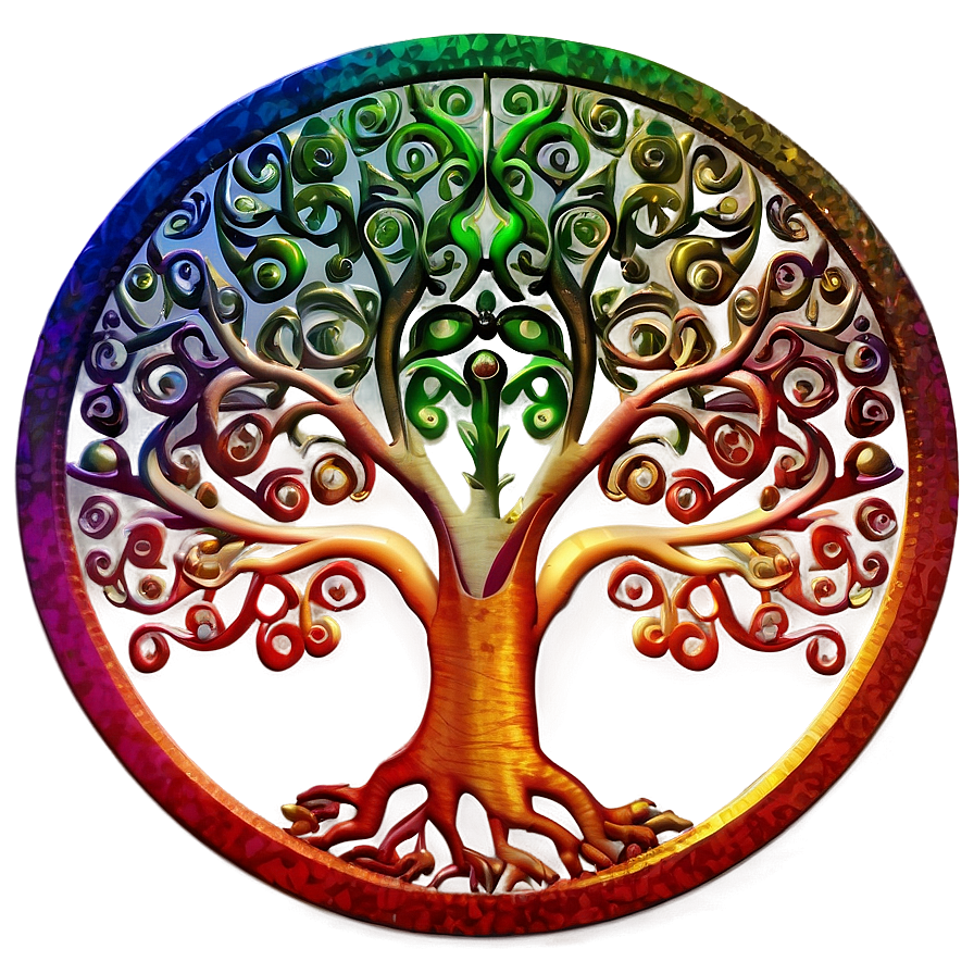 Tree Of Life In Fiery Colors Png Rqu31 PNG