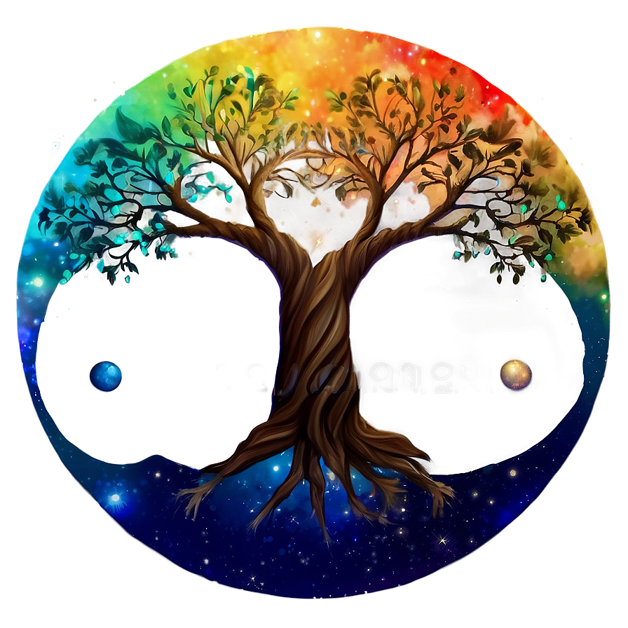 Tree Of Life In Galaxy Theme Png Stg57 PNG