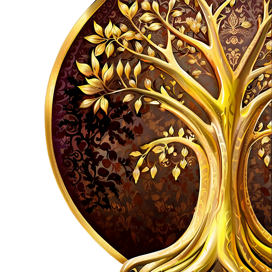 Tree Of Life In Golden Hue Png 06122024 PNG