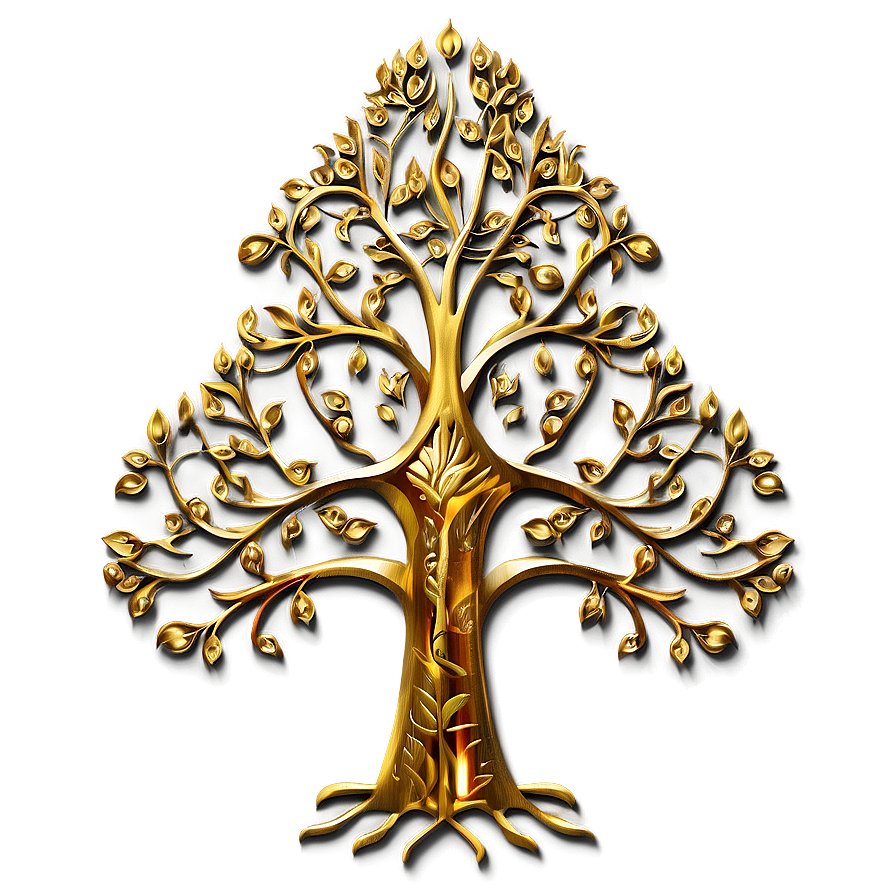 Tree Of Life In Golden Hue Png 50 PNG