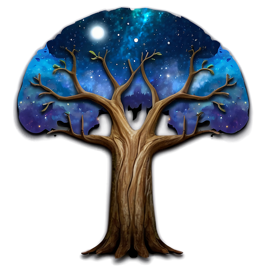 Tree Of Life Night Sky Background Png 95 PNG