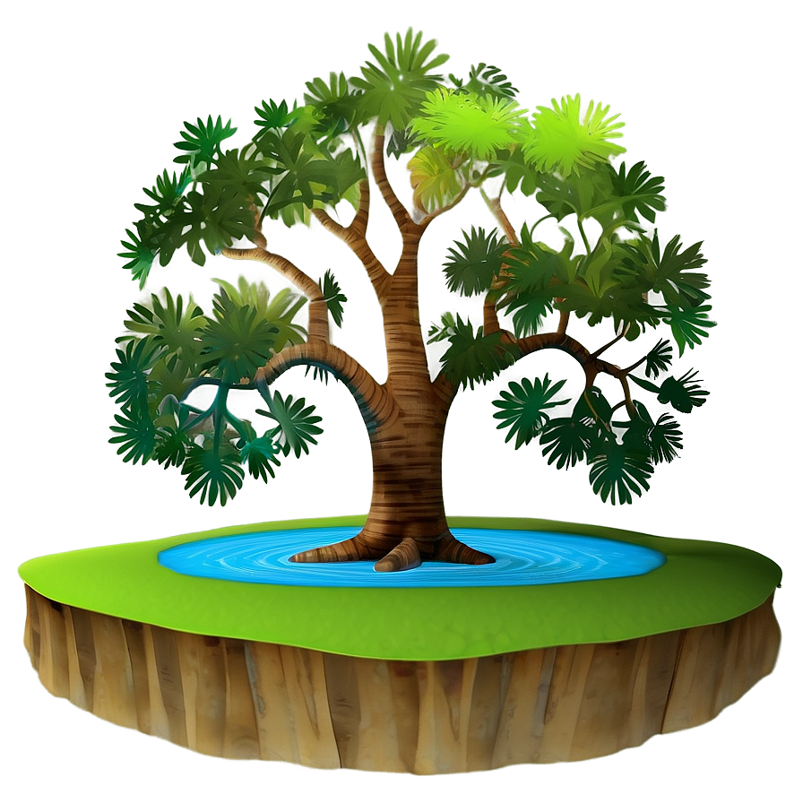 Tree Of Life On Island Silhouette Png Kgd74 PNG