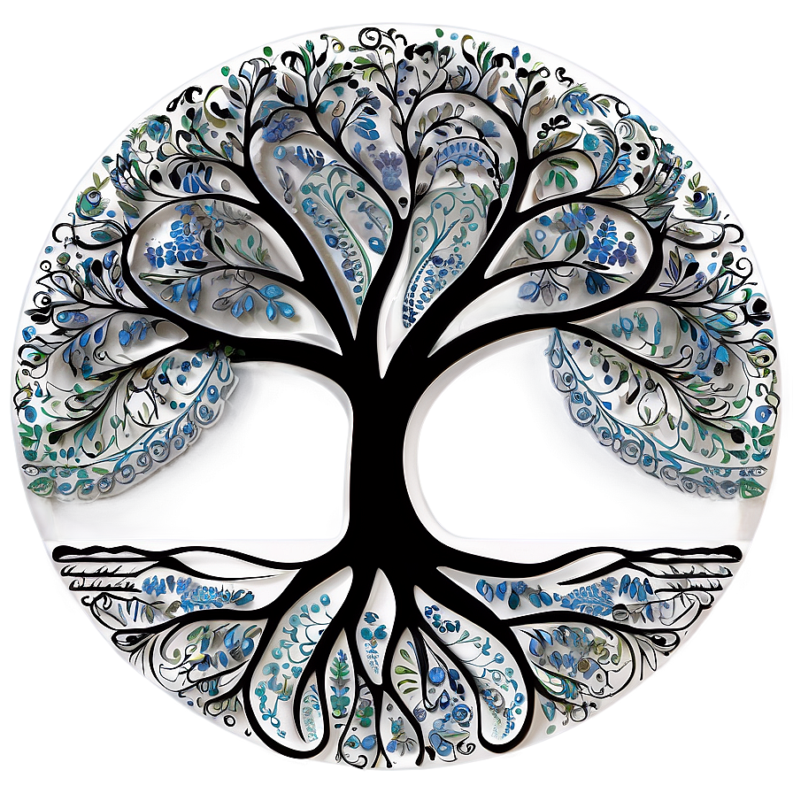 Tree Of Life With Abstract Swirls Png 06122024 PNG
