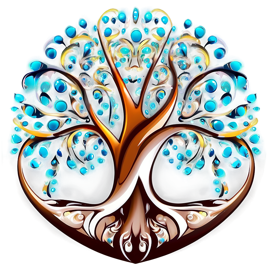 Tree Of Life With Abstract Swirls Png Hxb47 PNG