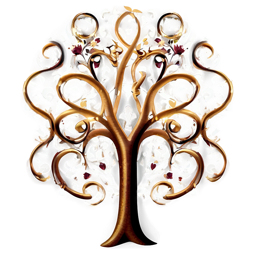 Tree Of Life With Abstract Swirls Png Tux62 PNG