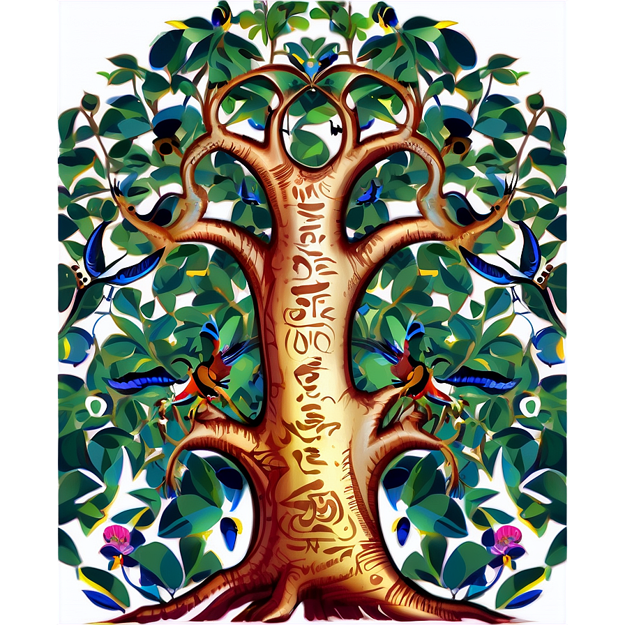Tree Of Life With Birds Png Gjt PNG