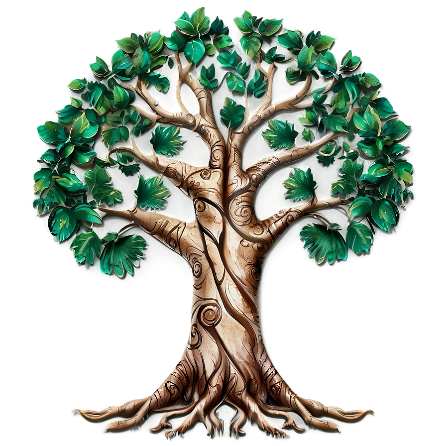 Tree Of Life With Detailed Bark Texture Png Vff48 PNG
