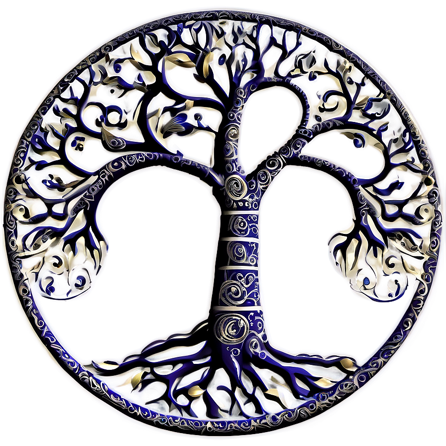 Tree Of Life With Swirling Branches Png Chq54 PNG