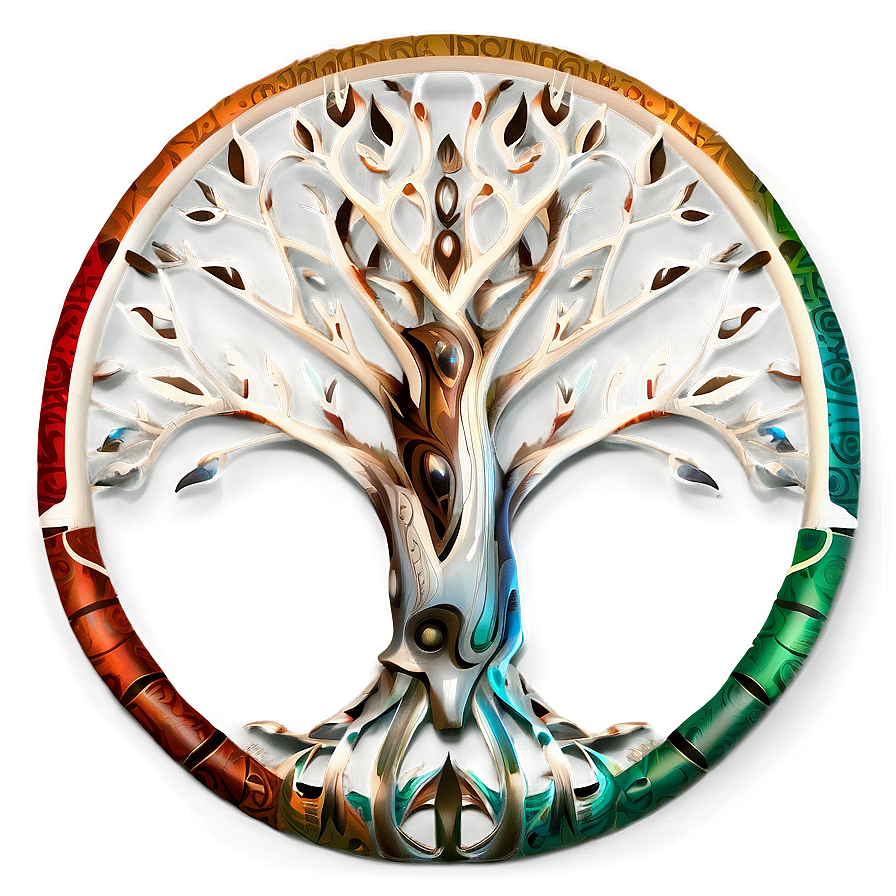 Tree Of Life With Tribal Marks Png Kwe51 PNG