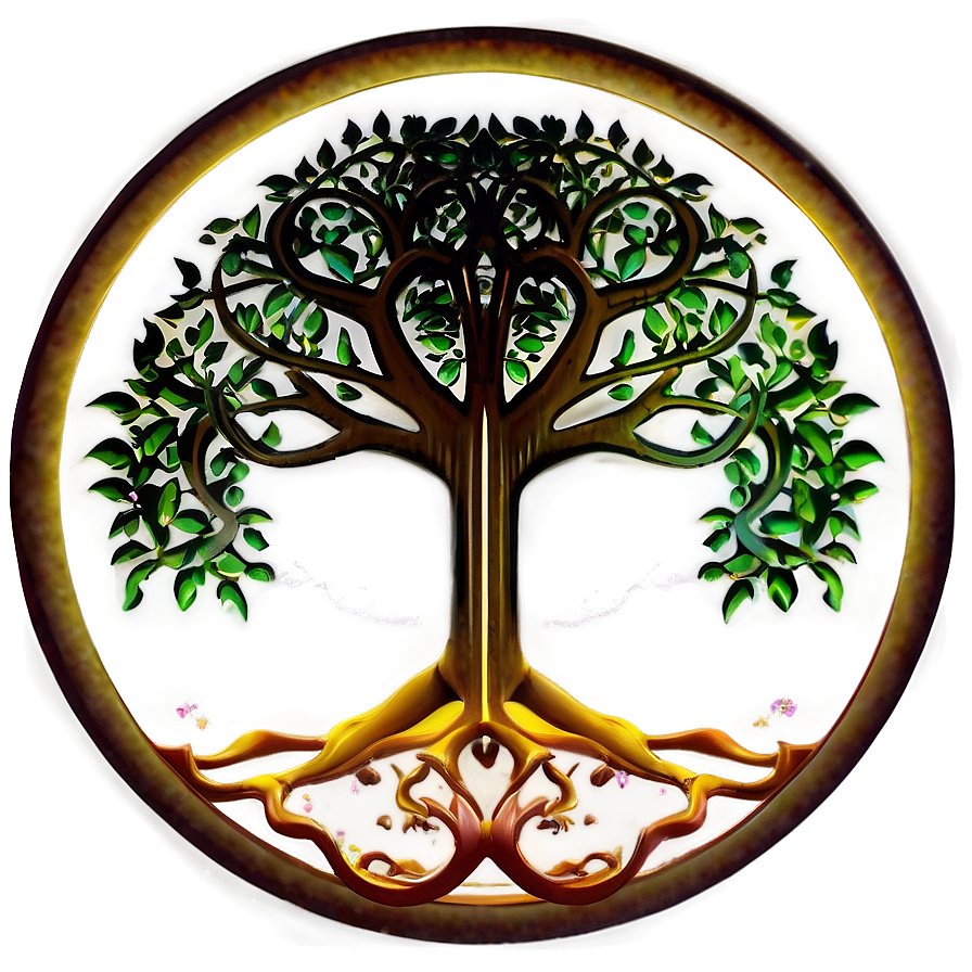 Tree Of Life With Zen Circles Png Imt74 PNG
