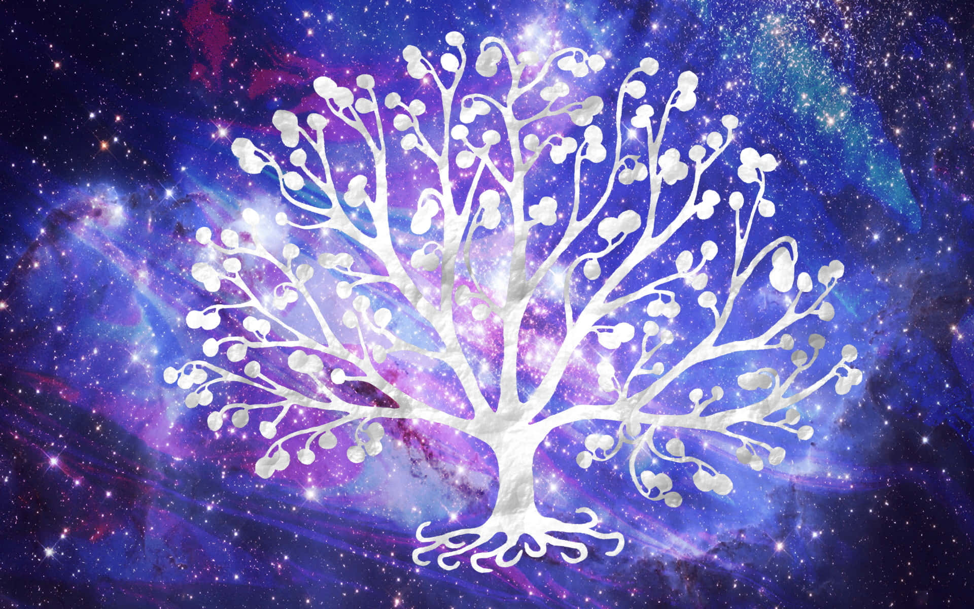 Tree Of Life In Galaxy Wallpaper