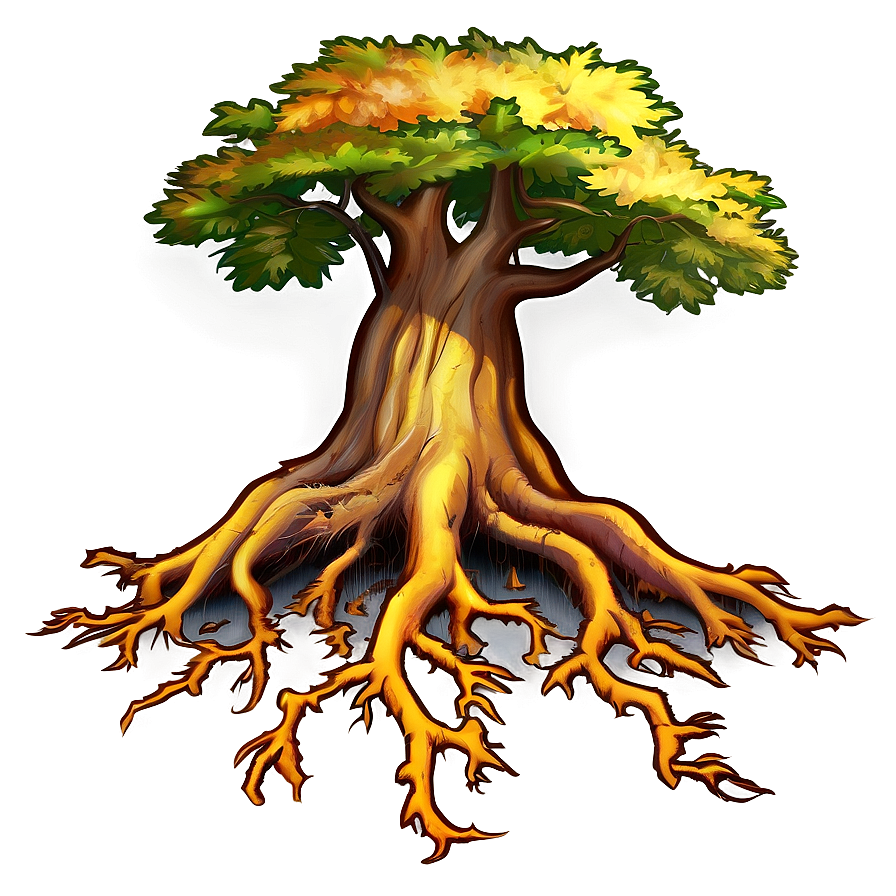 Tree Roots In Autumn Png 06262024 PNG