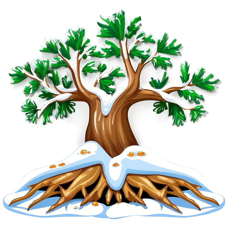 Tree Roots In Snow Png Kba92 PNG