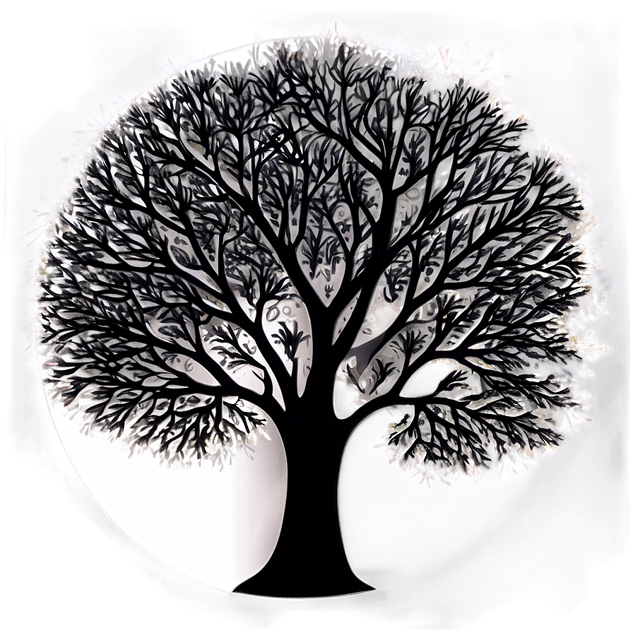 Tree Silhouette At Night Png 06122024 PNG