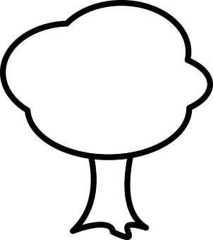 Tree Silhouette Blackand White PNG