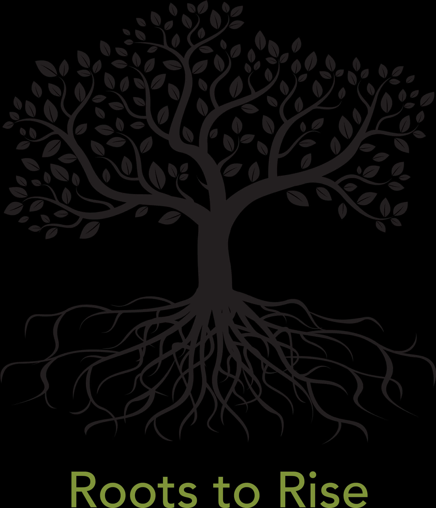 Tree Silhouette Rootsto Rise PNG