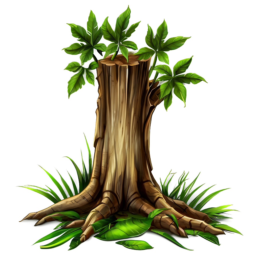 Tree Stump And Leaves Png 34 PNG