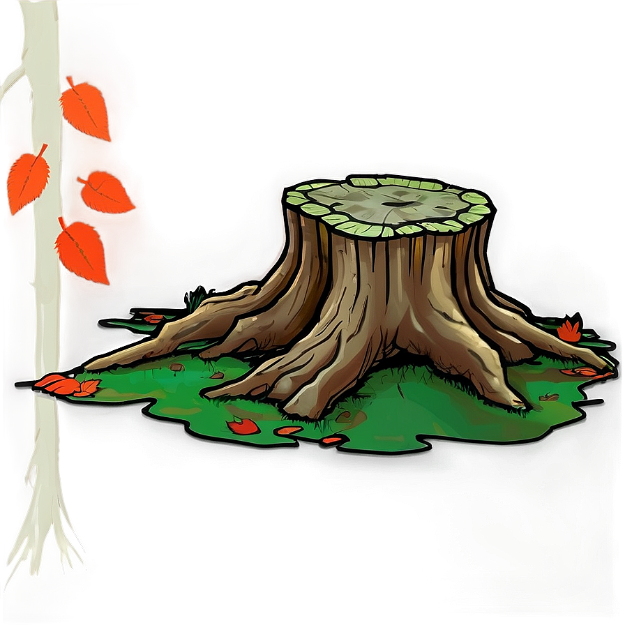 Tree Stump And Leaves Png 93 PNG