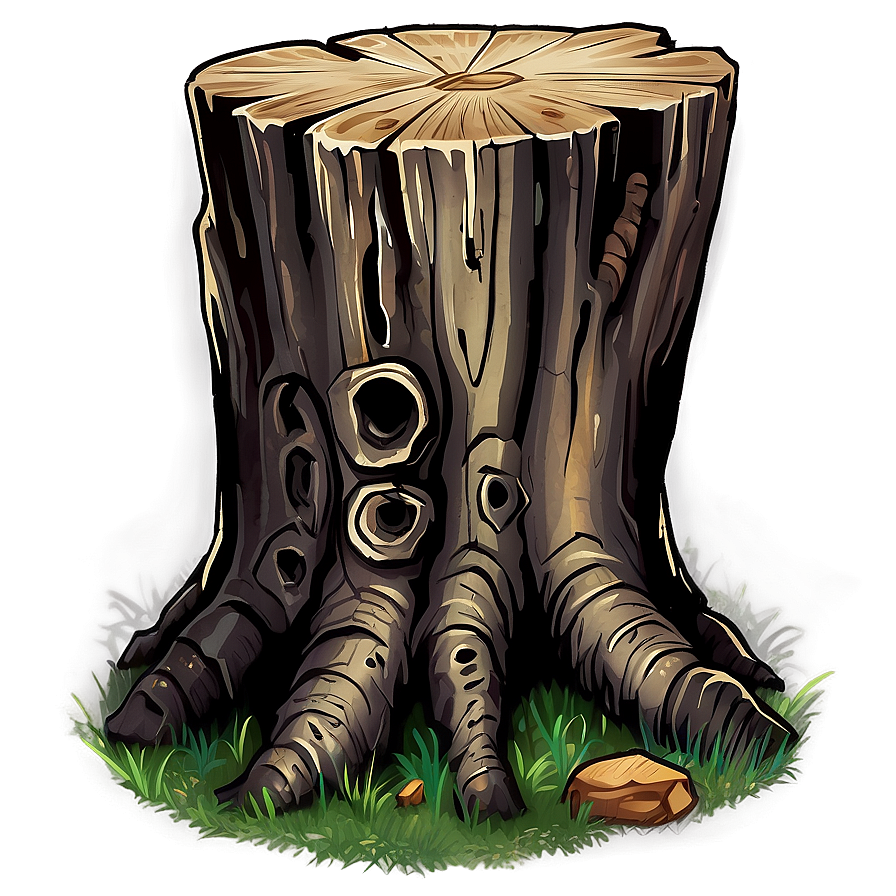 Tree Stump Clipart Png 06132024 PNG