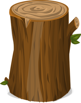 Tree Stump Illustration PNG