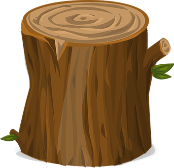 Tree Stump Illustration PNG