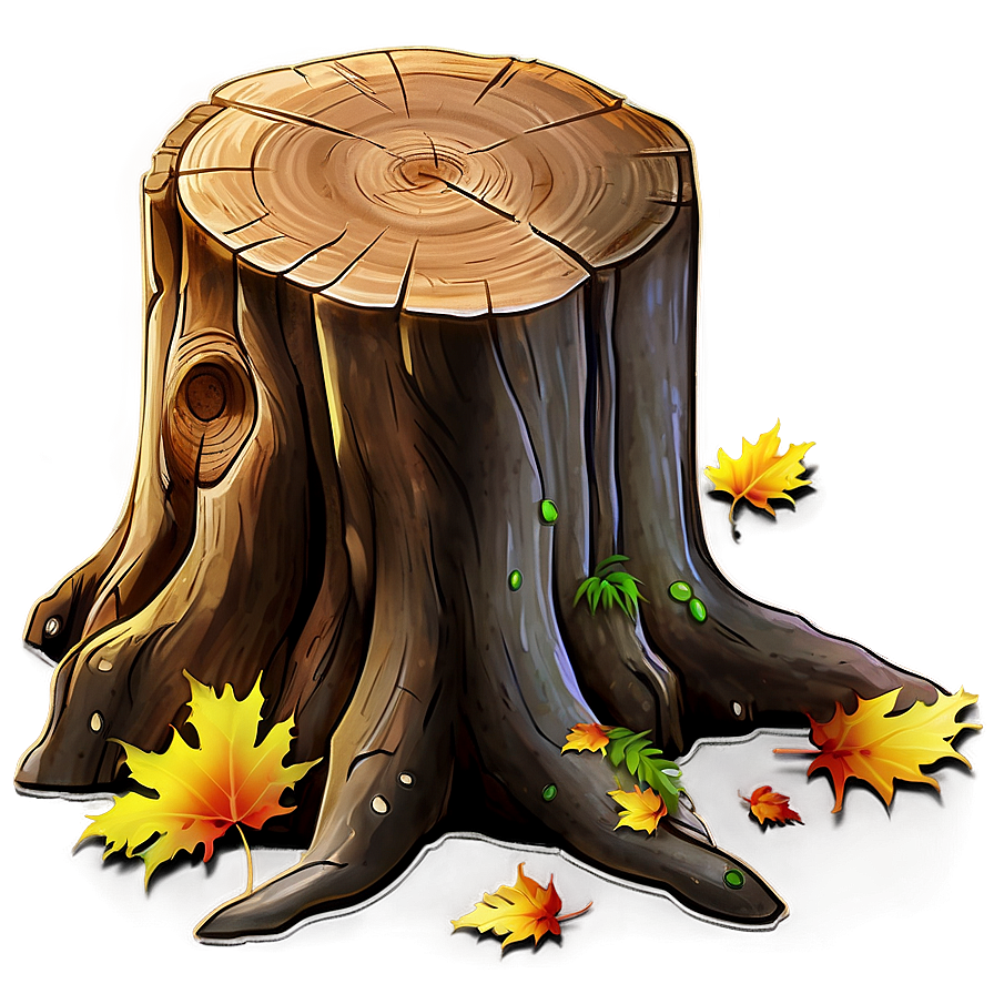 Tree Stump In Autumn Png 06132024 PNG