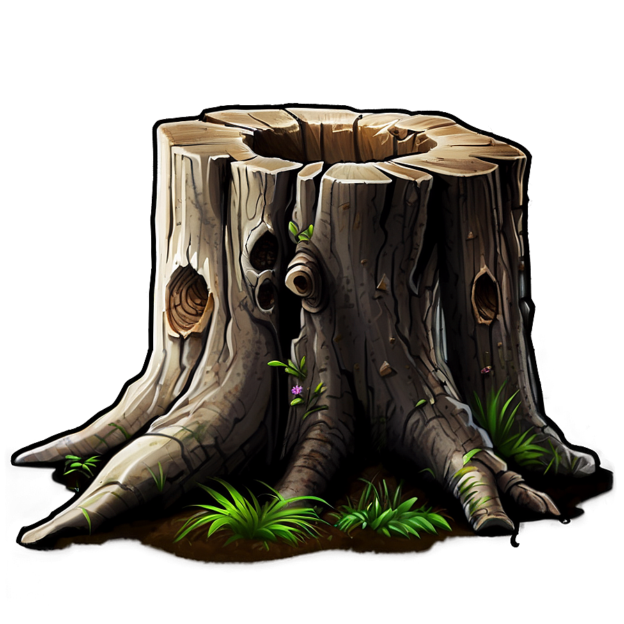 Tree Stump In Forest Png 06132024 PNG