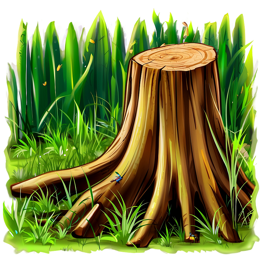 Tree Stump In Grass Png Iuy87 PNG